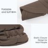 Alnorm Super Soft Breathable Bamboo Floppy Hat Oversized Baseball Cap for Women, brown