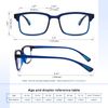 CARA 2 Pack Progressive Multifocus Reading Glasses, Flexible Lightweight TR90 Frame Blue Light Blocking Computer Readers, Workspace for Near Range (C1, 2.75)