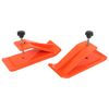 2PCS Tractor Bucket Ski Edge Tamer Skid Protector Snow Leaf Removal Orange