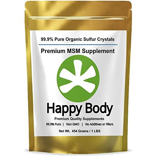 Organic Sulfur Crystals - 99% Pure MSM Crystals, Premium MSM Supplement - Excellent Quality and Absorption. 1 LB Pack.