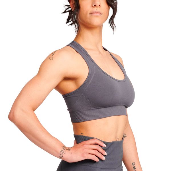 Leone 1947 Logo Sports Bra Top Women's, gray