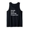 Sand Sun Waves Margaritas Fun Beach Vacation Drinking Tank Top
