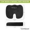 Comfysure Memory Foam Car Seat Cushion Lower back support pillow - Black