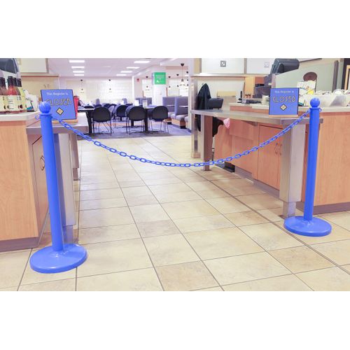 Mr. Chain Plastic Barrier Chain, Blue, 3/4-Inch Link, 50-Foot (00006-50)