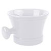 Linkidea Ceramic Shaving Mug with Knob Handle, Deep Size Wet Shaving Cup, Razor Shave Soap and Cream Bowl for Men, White