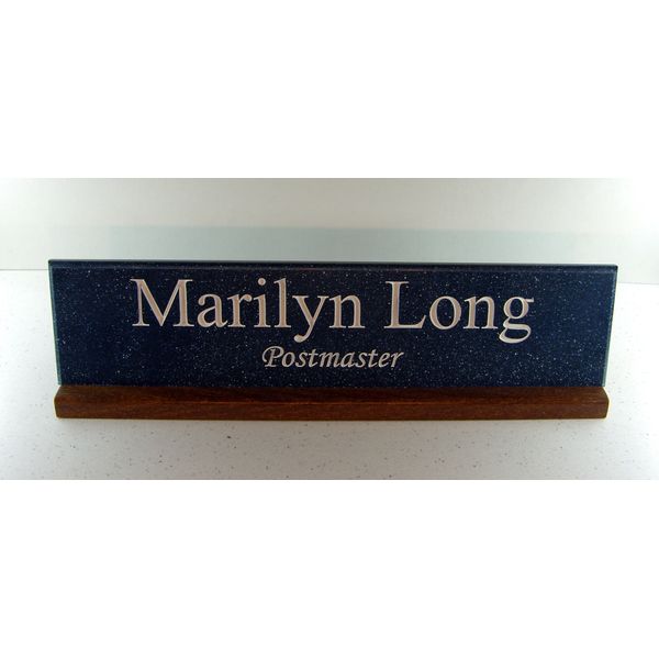 Eaglecarver Custom Desk Name Plate ~ Corian Material