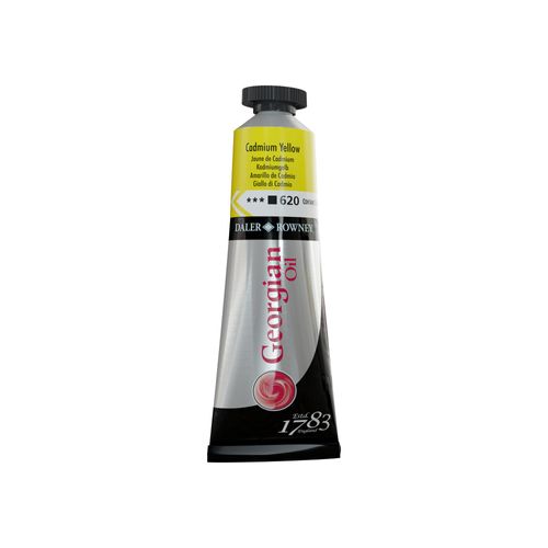 Daler Rowney Georgian Oil Paint Cadmium Yellow 38ml Tube - Art Paints for Canvas Paper and More - Oil Painting Supplies for Artists and Students - Artist Oil Paint for Any Skill Set