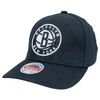 Mitchell & Ness NBA/HWC Team Ground 2.0 Classic Red Curved Snapback, Brooklyn Nets, Black (#23-Nets-Black-29192)