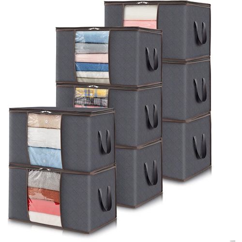 Lifewit 8-Pack Clothes Storage Bag, Storage Bins for Clothes, Blankets,