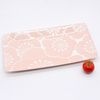 Hasamiyaki 19233 Hafuri Rectangular Plate, Plum, Peach