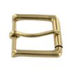 B6231 Natural Brass, Roller Heel Bar Buckle, Solid Brass-LL, 1-1/2"