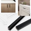 Qrity 10 Units L 90° Kitchen Cupboard Cabinet Door Handle Pull Knobs Dresser Drawer Handle Sets, Aluminum, Solid, Hole Spacing 96mm