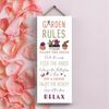 Global Designs Garden Rules Garden Theme Gift Idea Hanging Plaque
