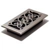 4 In. X 8 In. Brushed Nickel Scroll Floor Register