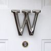 Monogram Letter W Door Knocker - Nickel