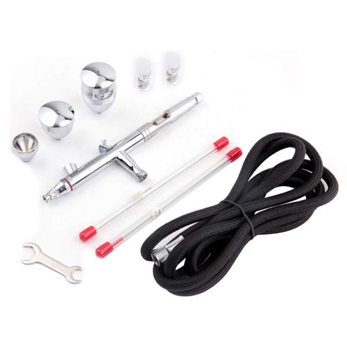 Airbrush Fengda FE-183K Precision Dual Action Gravity Feed Airbrush Kit with 3 Cup Sizes and 3 Nozzles (0.3, 0.5 and 0.8mm)