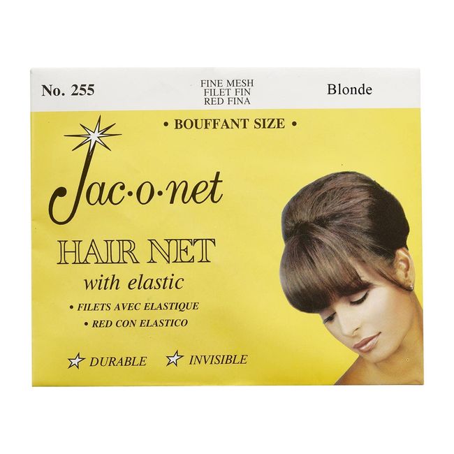 Hair Net Jac-O-Net Tiny Mesh Bouffant/Large Size, Blonde,1 Net Per Pack [1 Pack]