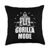 Gorilla Mode Monkey Whisperer Animal Zookeeper Throw Pillow