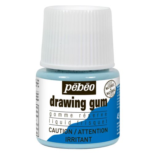 Pebeo Easy Peel Liquid Latex Masking Fluid - Drawing Gum - Dries Quickly - For Ink - Watercolor - Gouache Painting & Illustration - Fine Arts & Crafts Supplies - 45ml Bottle