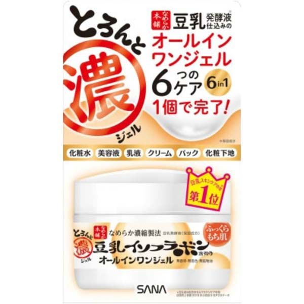 Tokiwa Yakuhin Sana Nameraka Honpo Thick and creamy gel Body Time-saving Tokiwa Yakuhin Kogyo Thick and creamy gel Milky lotion Non-sticky Pack Petit pla All-in-one gel All-in-one Cosmetics Soy milk isoflavone Unisex Makeup base Natural Skin care Soy milk