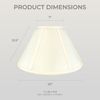 Royal Designs, Inc. BSO-706-20EG Coolie Empire Basic Lamp Shade, 7 x 20 x 12.5, Eggshell