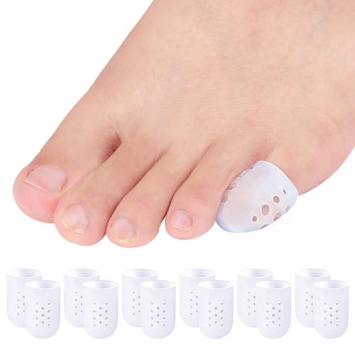 Silicone Toe Supporter, Finger Sack, For Blisters, Foot, Corn, Hammertoe, Toe Sleeve, Breathable Toe Protection Cap, Friction Pain Relief, Etc. (Transparent: Pinky Finger Sack, 8.7 - 11.8 inches (220 - 300 mm)