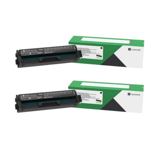Lexmark C3210K0 Black Return Program Toner Cartridge 2-Pack for C3224, C3326, C3426, MC3224, MC3326, MC3426