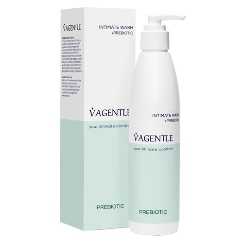 VAGENTLE Prebiotic Intimate Feminine Wash with Biolin, pH Balance for Daily Use. Soap Free. Proven Lab Formula Feminine Hygiene with Prebiotic. Vegan, 250ml