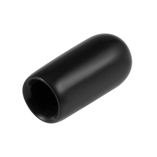 uxcell 200pcs Rubber End Caps 5mm ID Vinyl Round End Cap Cover Screw Thread Protectors Black