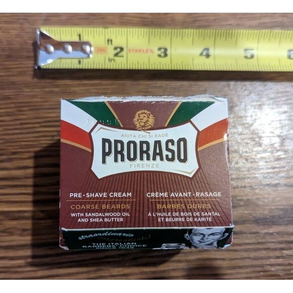 PRORASO Super Formula Crema Pre Barba Barbe Dure Red Pre-shave Cream Coarse New