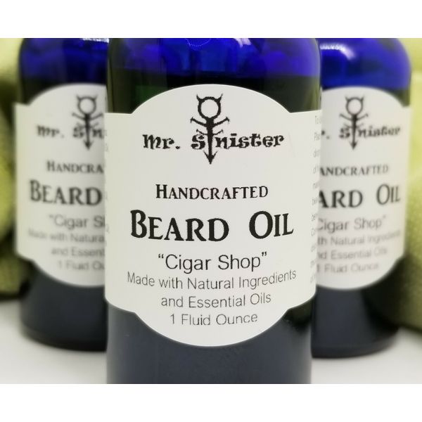 Mr Sinister Handcrafted Beard Oil "Cigar Shop" Scent
