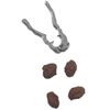 Melody Jane Dolls House Silver Nut Cracker & Nuts Miniature Dining Christmas Accessory 1:12