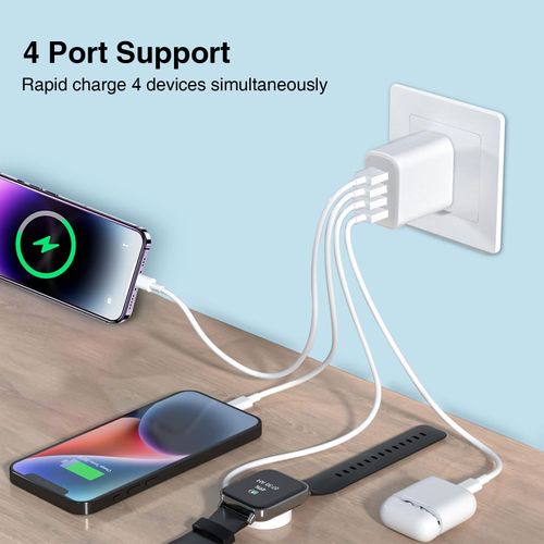 USB Charger Cube, Wall Chargers Plug, Adapter Power Plug Charging Station Box Base Compatible with Phone 15 14 13 12 11 Pro Max X 8, Pad, Phones USB Charging Block