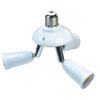 WPJCS 3 in 1 E27 Light Socket Splitter Adapter, Standard Base LED Bulb Converter, 360 Degrees Adjustable 180 Degree Bendable Light Bulb Extension.