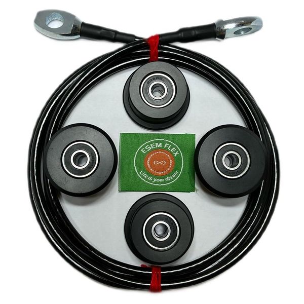 Esem Flex Total Gym Replacement Cable Wheels/Rollers for Models 1000,1100,1400,1500,1700,1800,1900