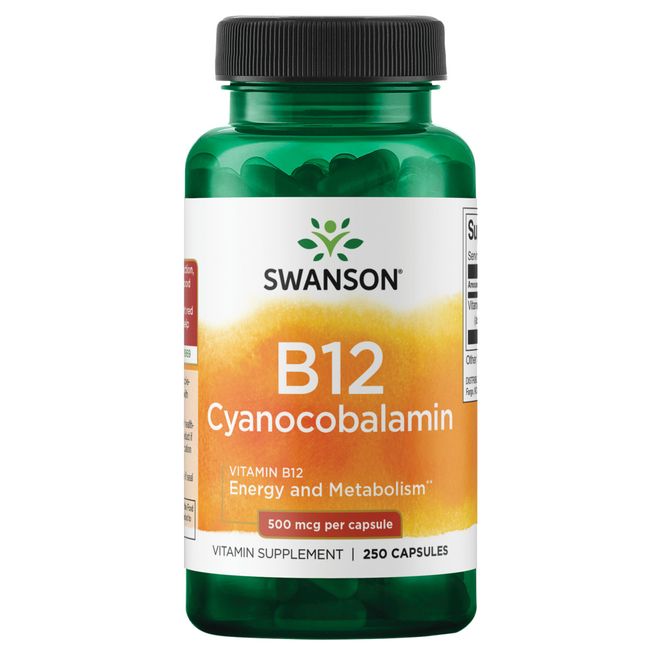 Swanson Vitamin B12 500 mcg Capsule 250ct