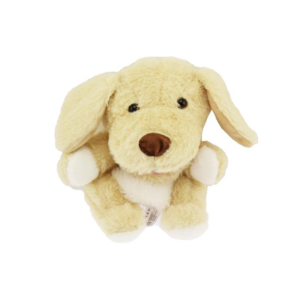 speed mao fluffy cute puppy plush hand puppet beige