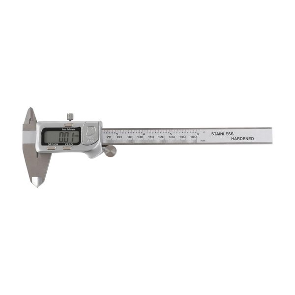 HFS(R) Digital Caliper 5.9 inches (150 mm), Stainless Steel, Accuracy 0.00008 inch (0.02 mm), LCD Display, Inner Diameter, Depth, Steps, Measuring, Storage Case, Measuring Tool, Precision Work, DIY,