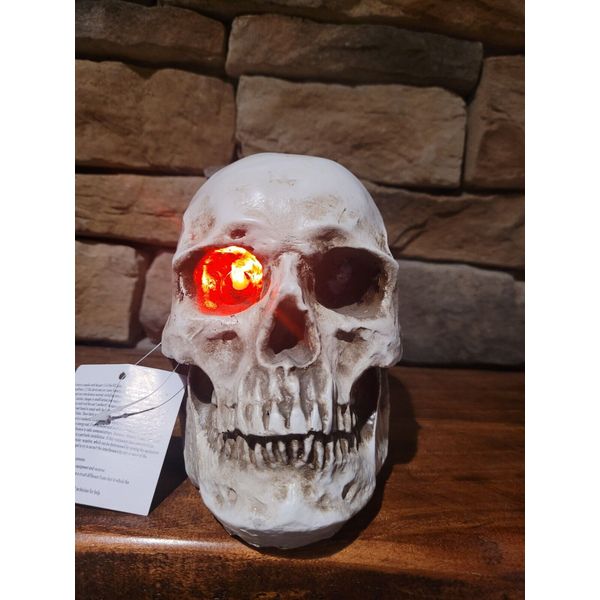 Creepy Skull With Red Flashing Lights, Fantasy