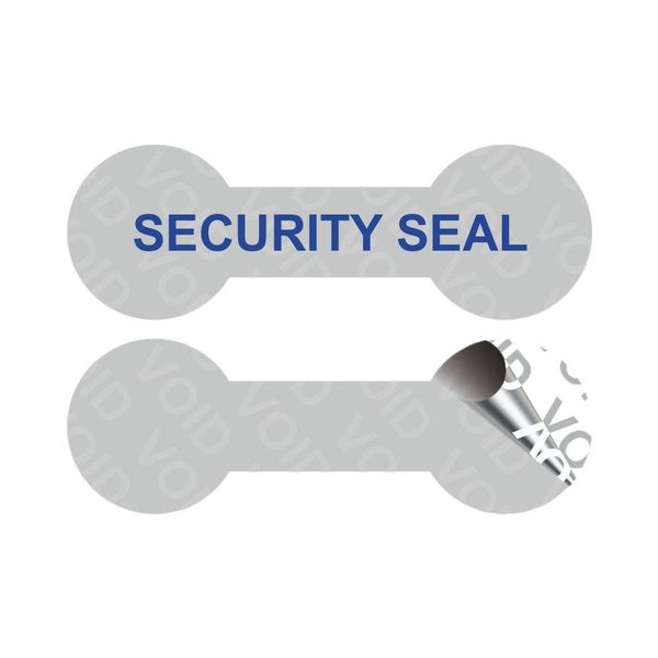 VOID Sicherheitsetiketten "SECURITY SEAL" auf Rolle - 60 x 20 mm (Blau - 100 Stück)