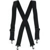 CTM Men's Big & Tall Elastic X-Back Braces with Plastic Hook Ends, Black