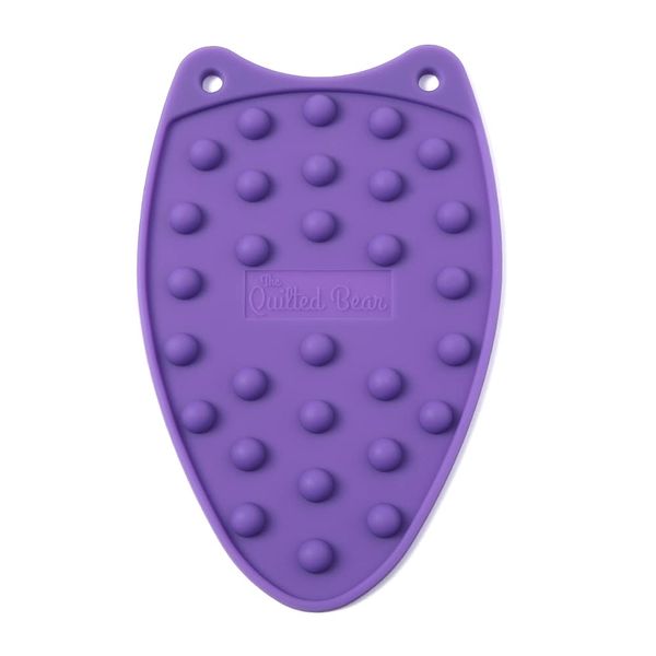 The Quilted Bear Mini Iron Rest - Mini Silicone Heat Resistant Iron Pads for General Crafts or Quilting Iron Use with Four Different Colour Mats Available! (Purple)