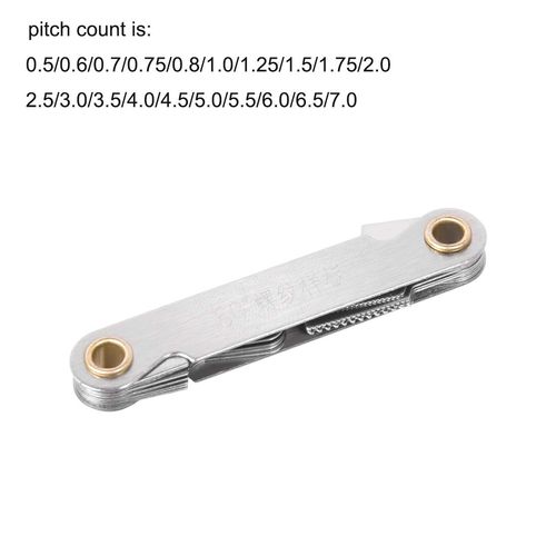uxcell Screw Thread Pitch Cutting Gauge Tool Metric 60 Degree 0.5-7.0mm Stainless Steel
