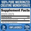 Bucked Up Creatine Monohydrate 250 Grams Micronized Powder, Essentials (50 Servings)