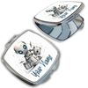 Bleu Reign Compact Personalized Pocket Mirror Custom Name Robot Band Drums Drummer