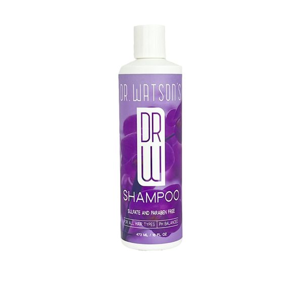 Dr. Watson's Hair Care | Shampoo | Sweet Pea | Sulfate Free | pH Balanced | 16 Oz.