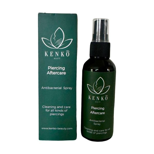 Piercing Aftercare 80ml for Cleaning and Care of All Types of Piercings by Kenko Beauty.