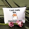 PLITI Hamster Makeup Bag Hamster Lover Gift Hamster Cosmetic Bag for Hamster Mom Hamster Owner (Really Like hamstersU)