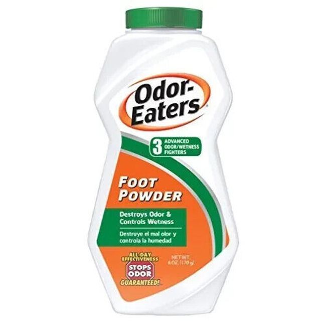 Odor-Eaters Foot Powder Destroys Odor & Controls Wetness Absorbs Sweat 6 Ounce