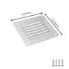 Bitray 2Pcs Rectangle Louvered Vent Rectangular Marin Vent 316 Stainless Steel Louvered Vent (127 x 115mm)